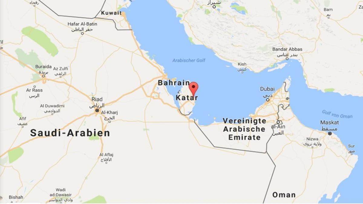 mapa Doha, Katar na mapie świata