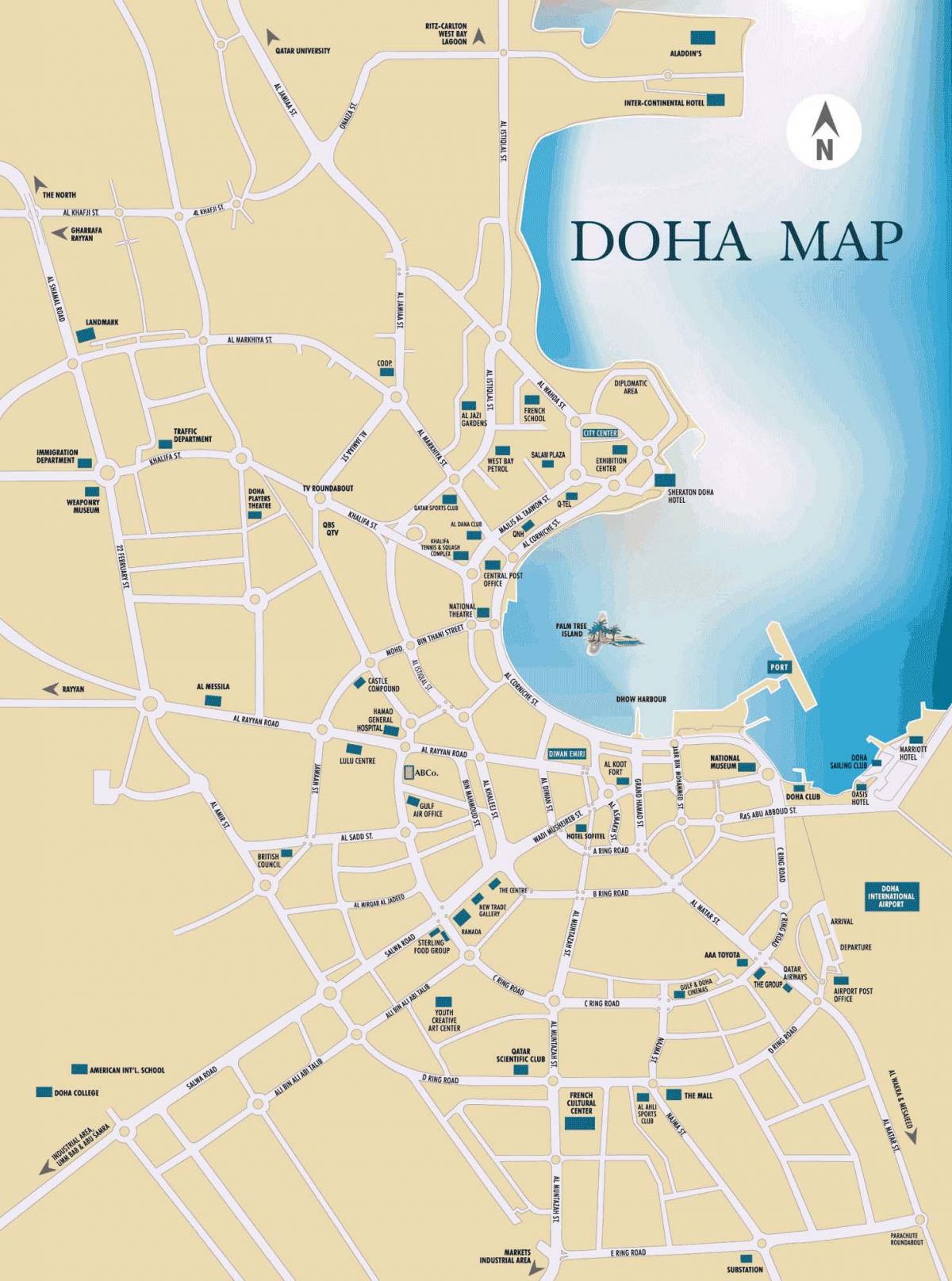 Mapa Ad-Dauha, Katar