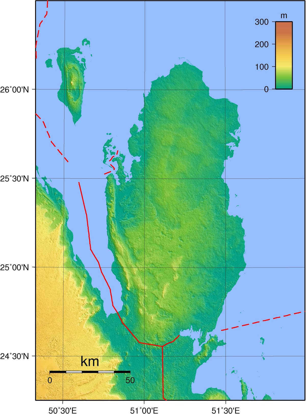 Mapie geografii Katar