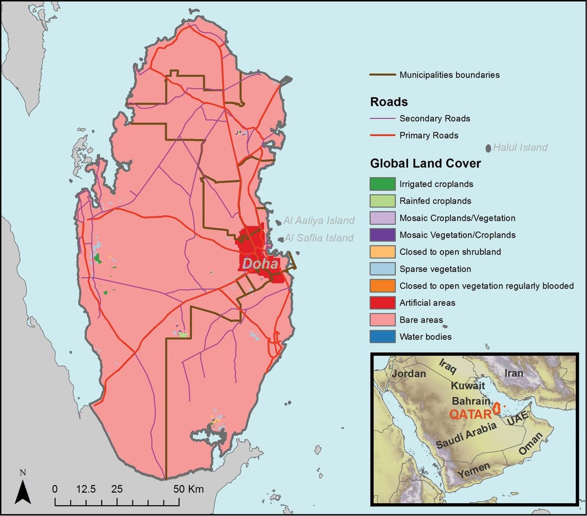 Mapa Kataru klimatu