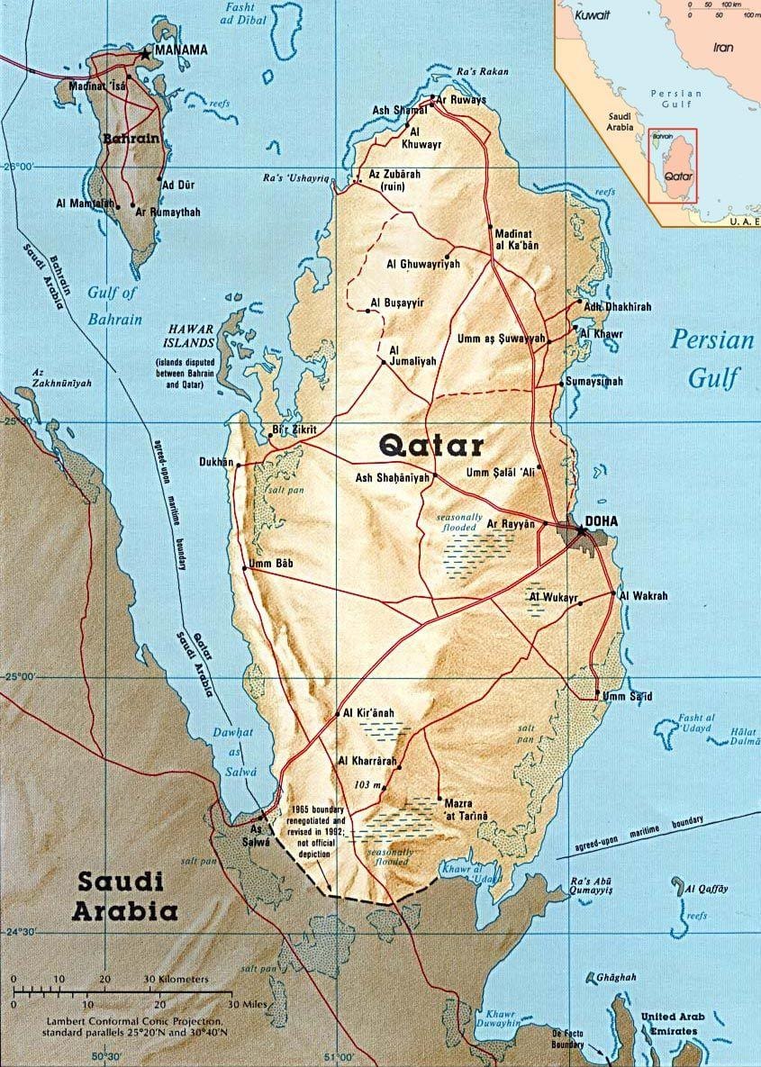 Mapa Kataru wyspy