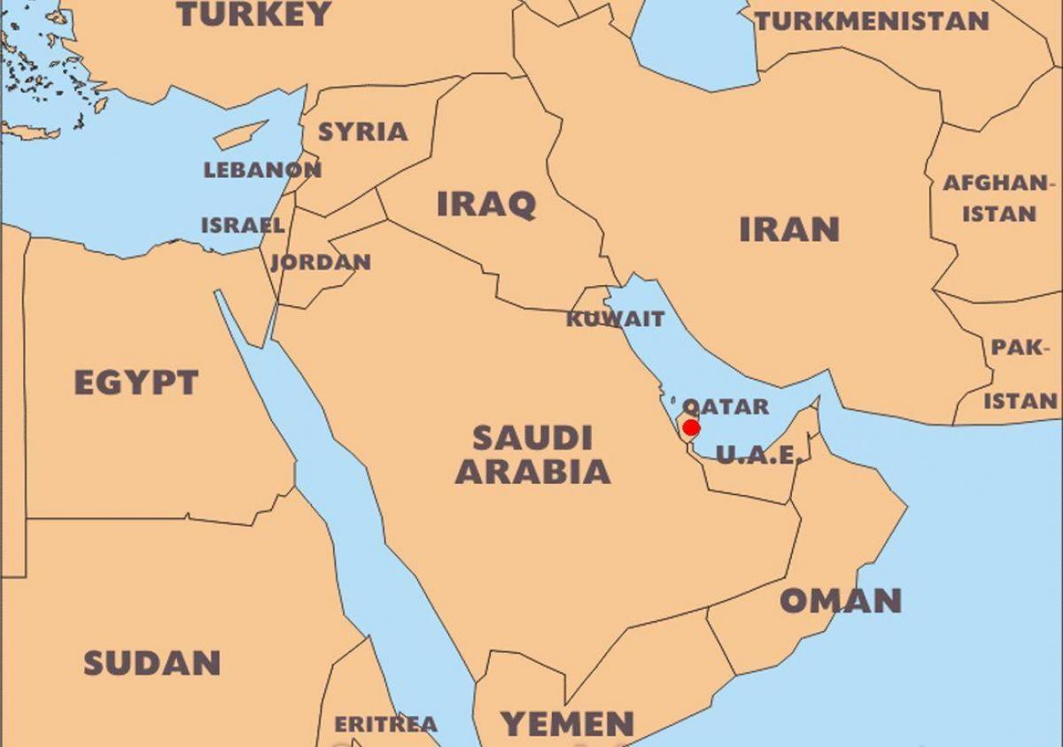 lokalizacja na mapie świata w Katarze 