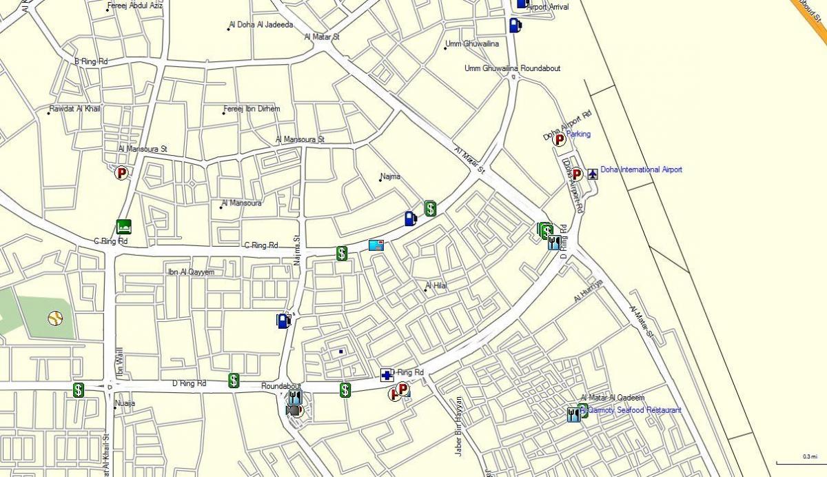 Mapa Katar port lotniczy ad-Dauha 