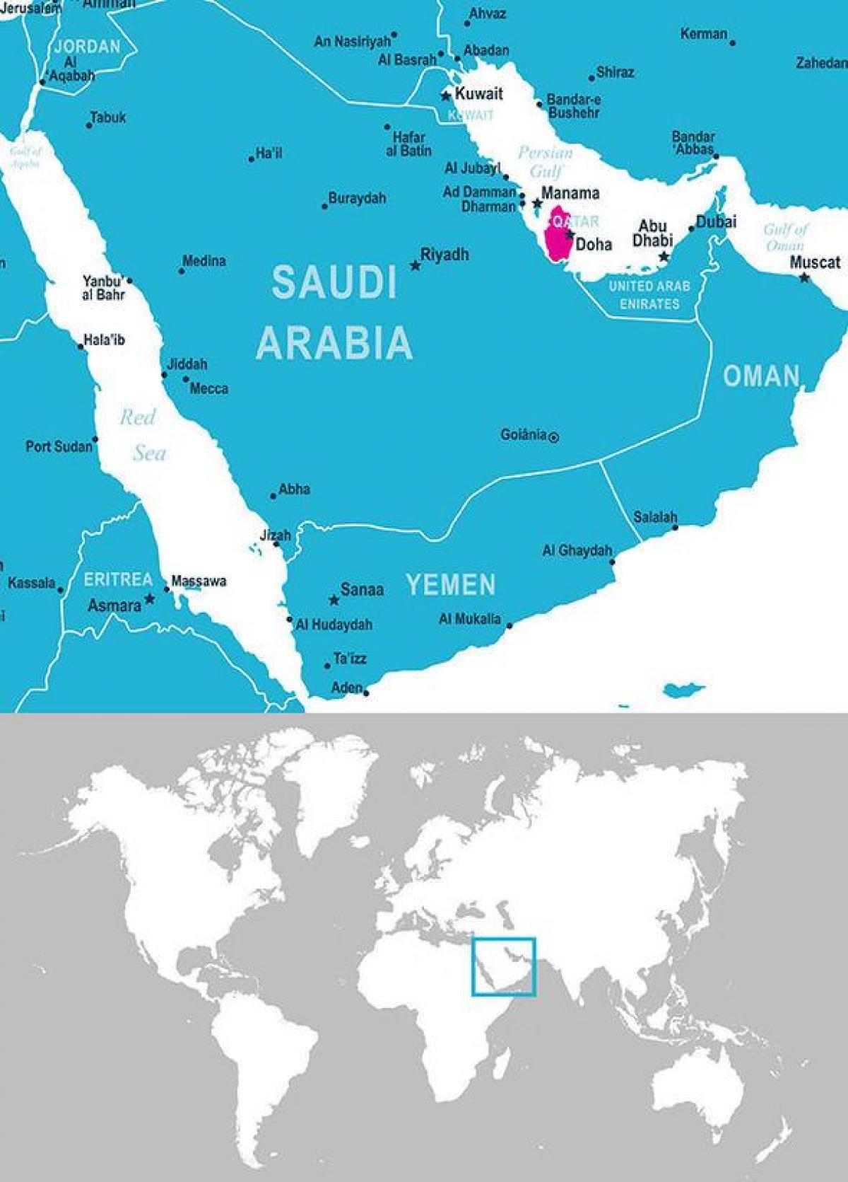 Mapa lokalizacji Katar 