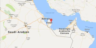 Mapa Doha, Katar na mapie świata