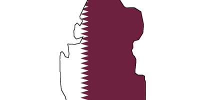 Mapa Katar flaga