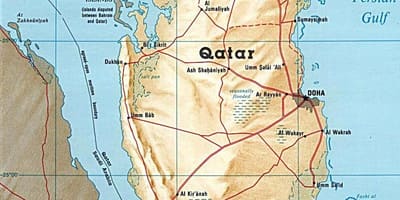 Mapa Kataru wyspy 